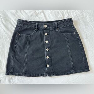 Black Jean Button Skirt size 10